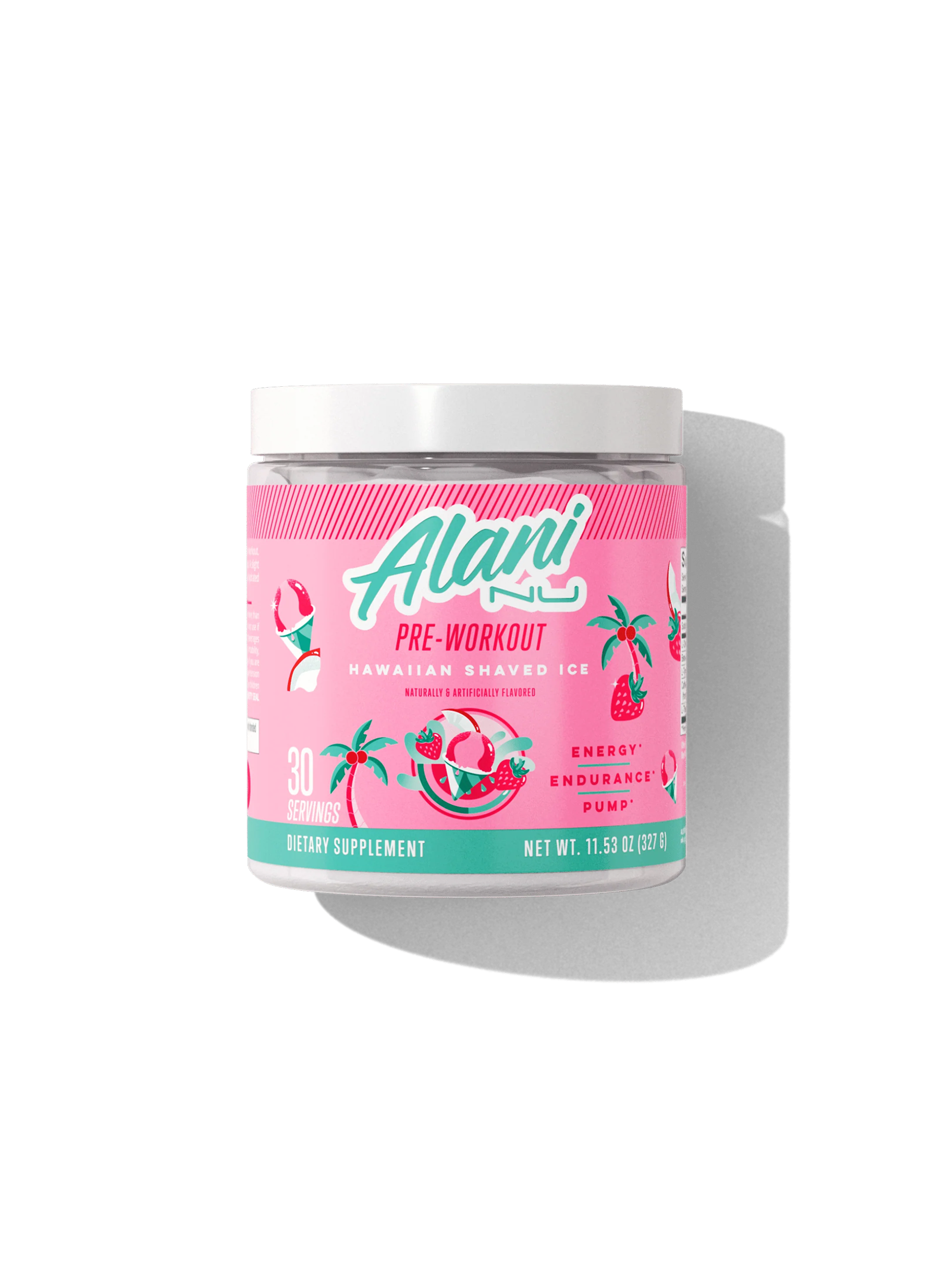 Hawaiian Shaved Ice Pre Workout Alani Nu Aretae