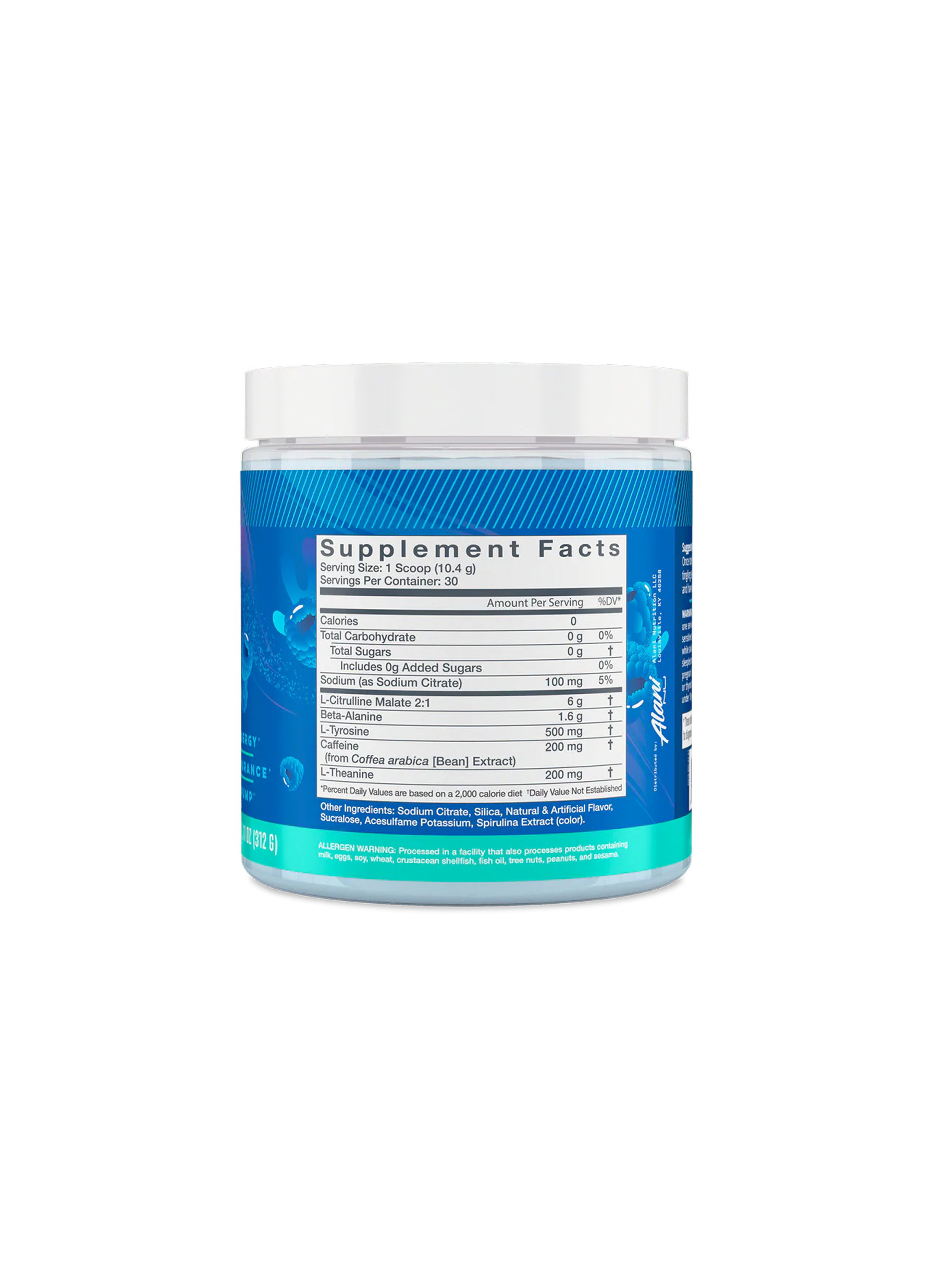 Nutritional Info Pre Workout Alani Nu Aretae