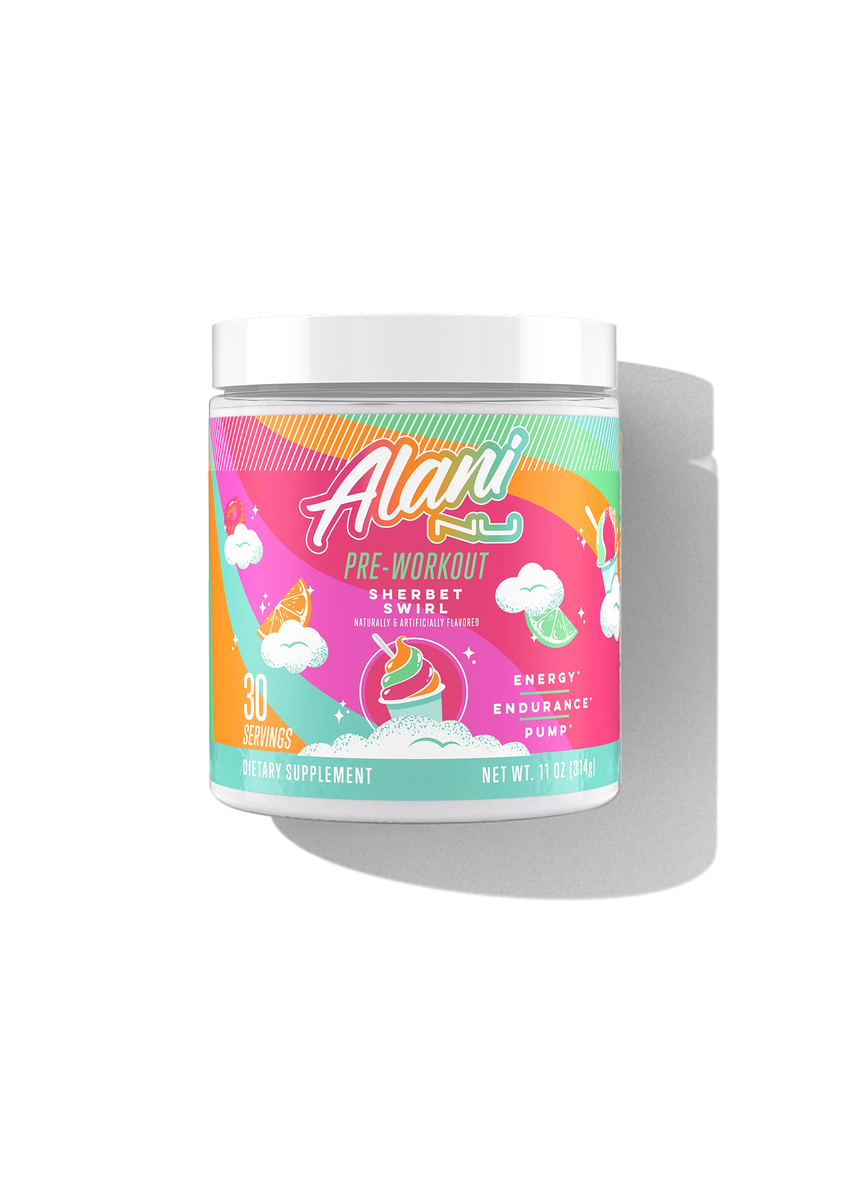 Sherbet Swirl Pre Workout Alani Nu Aretae